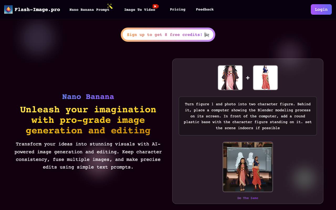 🍌 Nano Banana - Where Ideas Instantly Come to Life, The New Era of AI Image Generation website preview