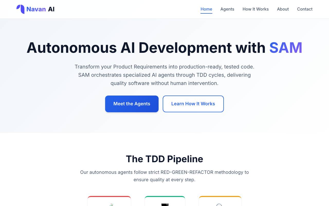 Navan AI website preview