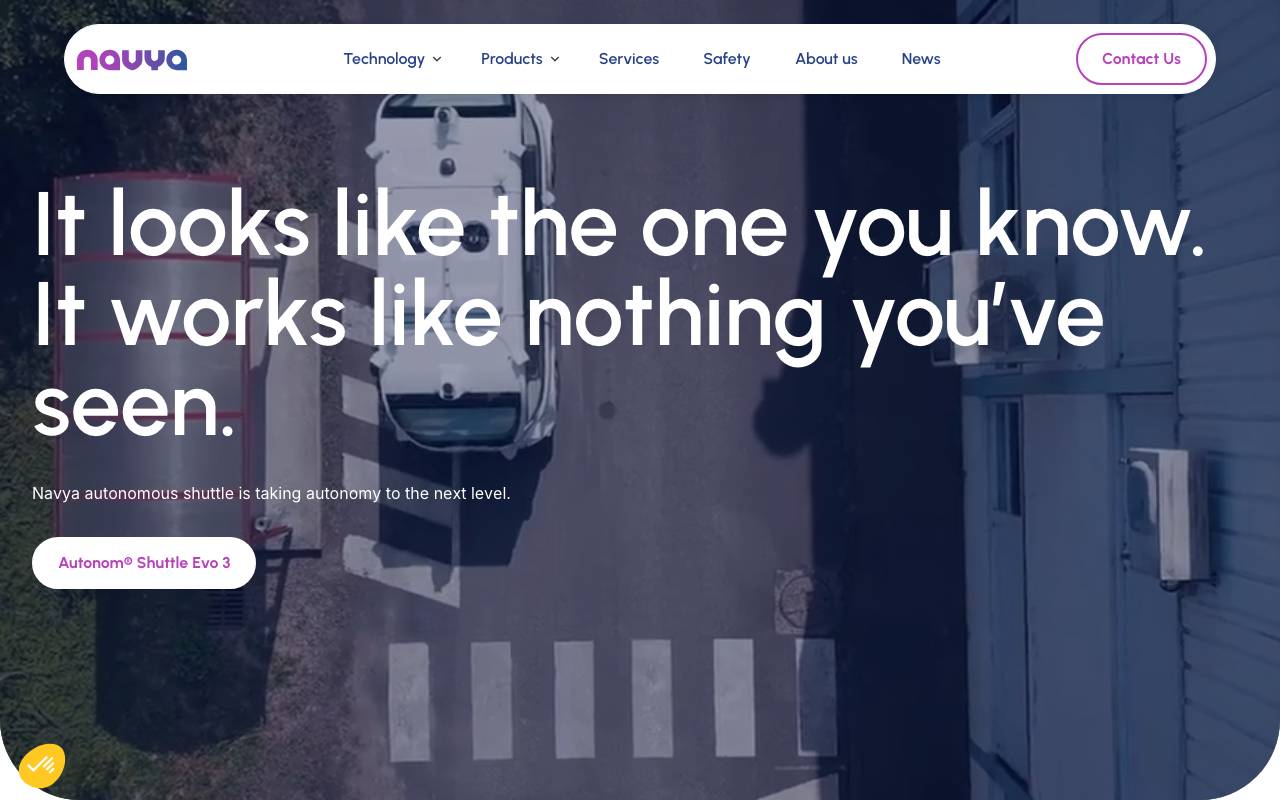 Navya Autonomous Vehicles website preview