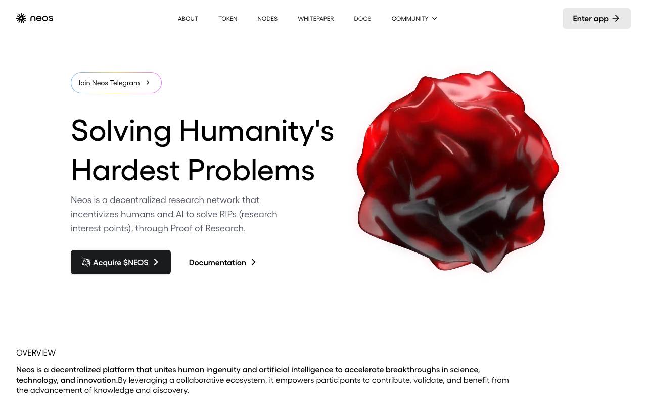 Neos website preview