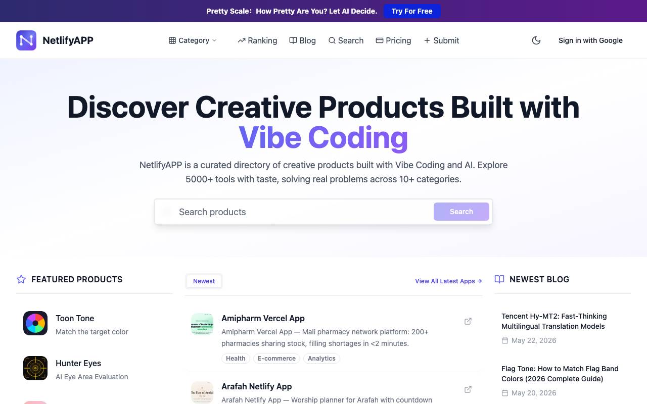 NetlifyAPP website preview