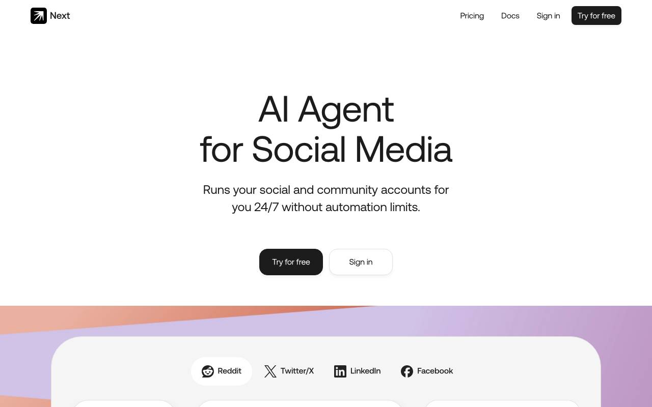 Nextbrowser website preview