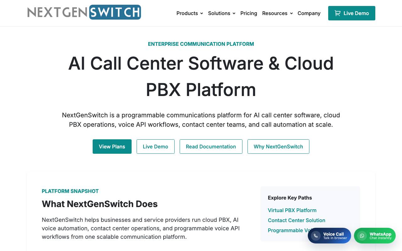 NextGenSwitch website preview