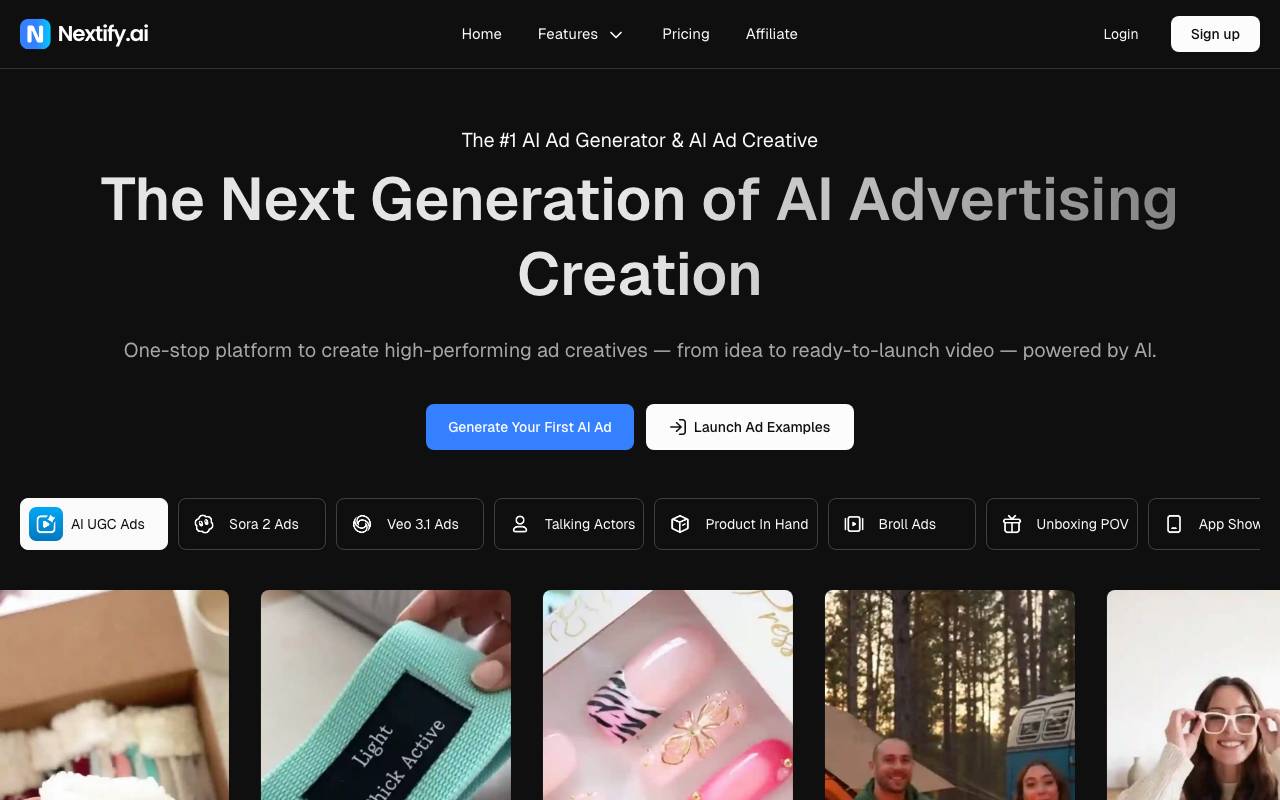 Nextify.ai website preview