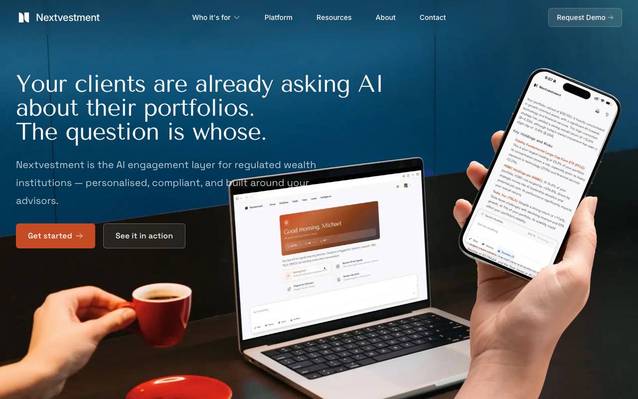 Nextvestment website preview