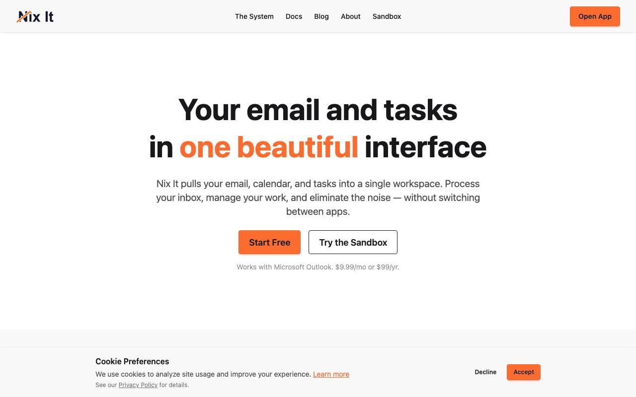 Nix It website preview