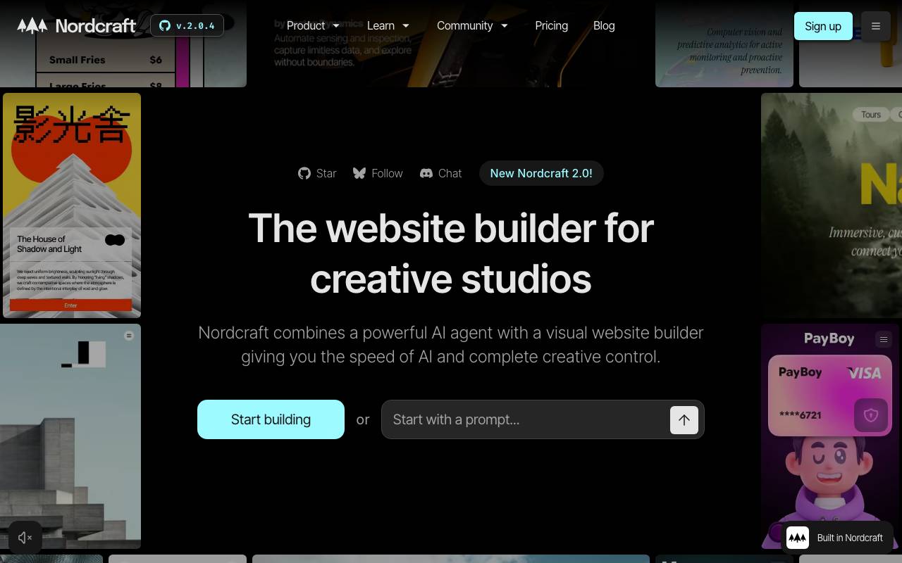 Nordcraft website preview