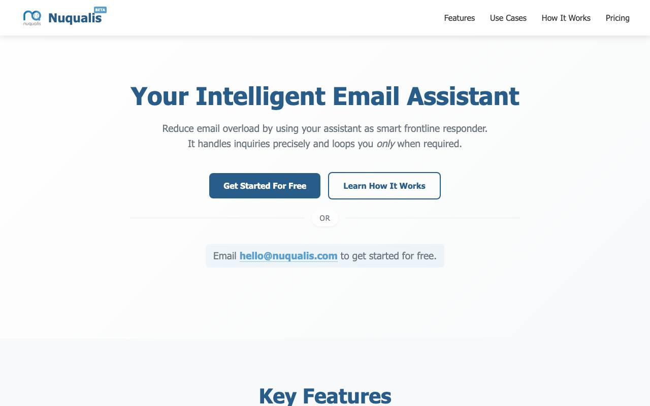 Nuqualis website preview