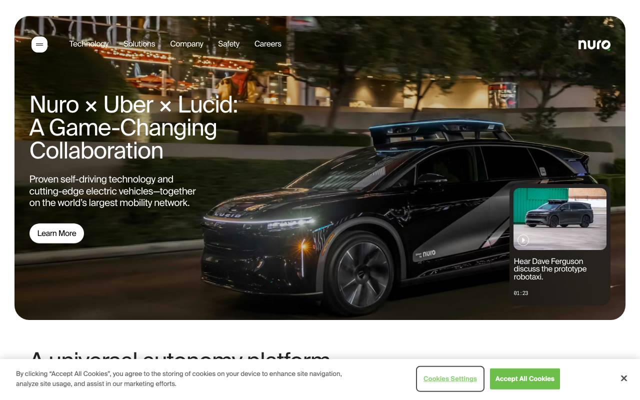 Nuro AI website preview