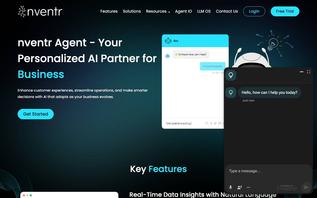 nventr AI Agent website preview
