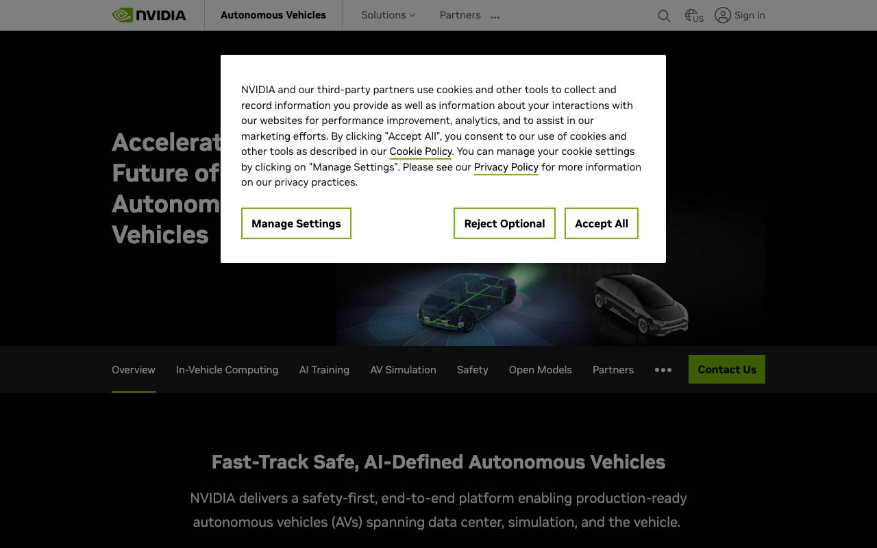 NVIDIA DRIVE website preview