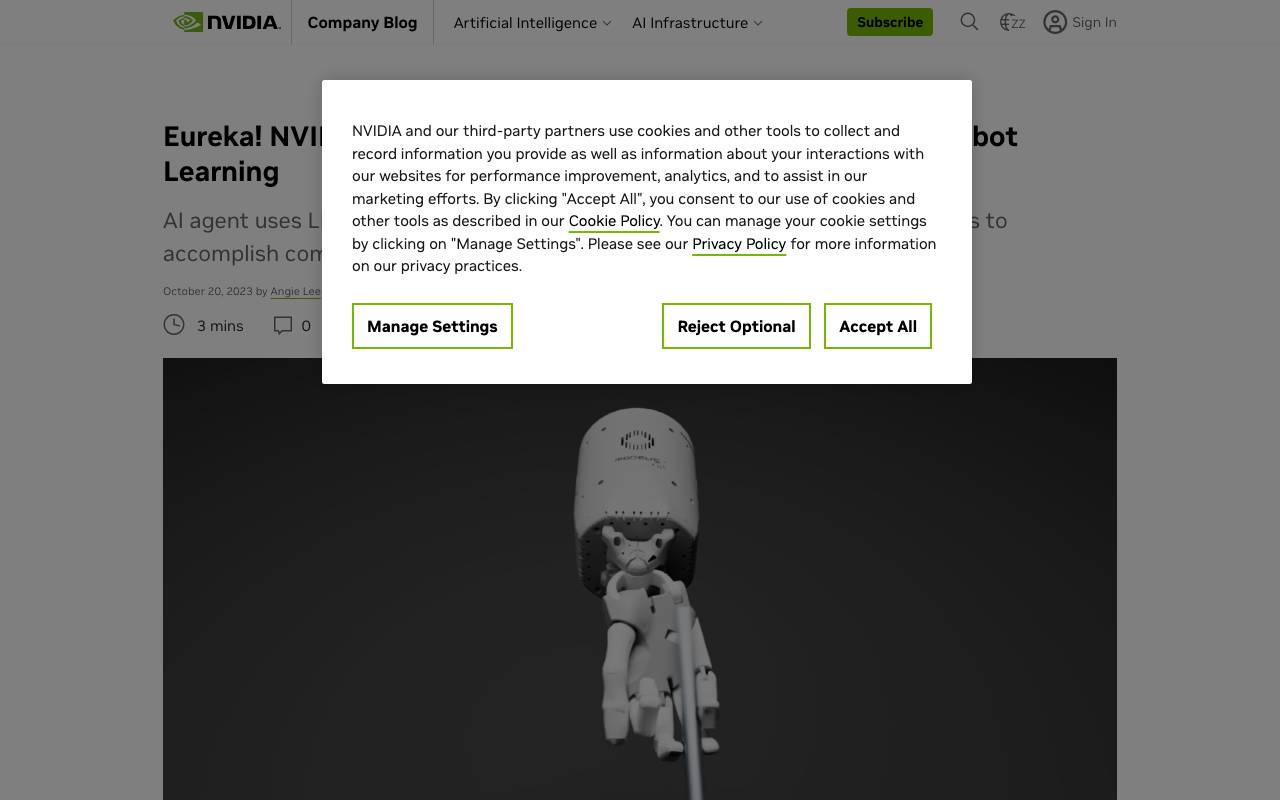 Nvidia Eureka website preview