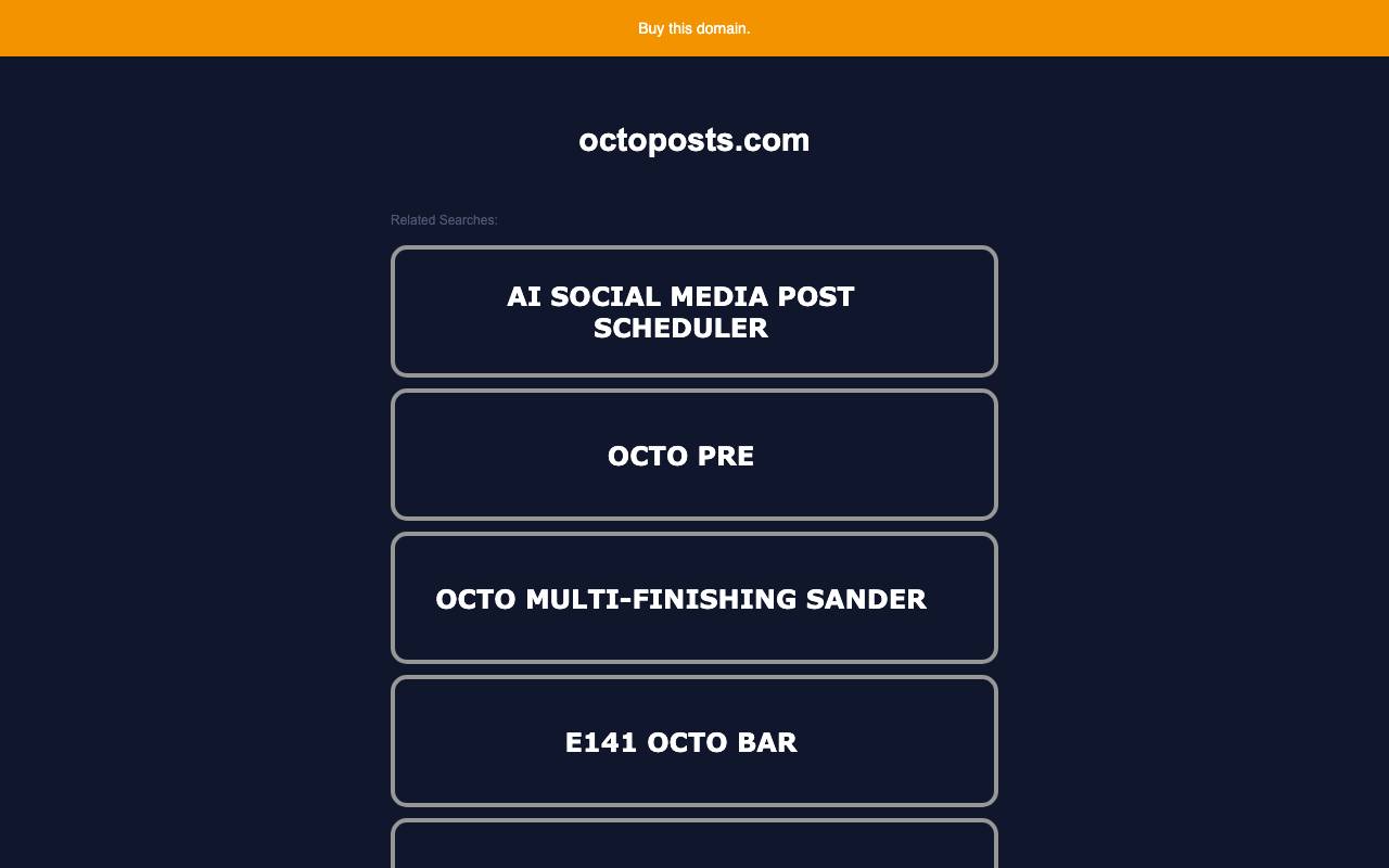 Octoposts website preview