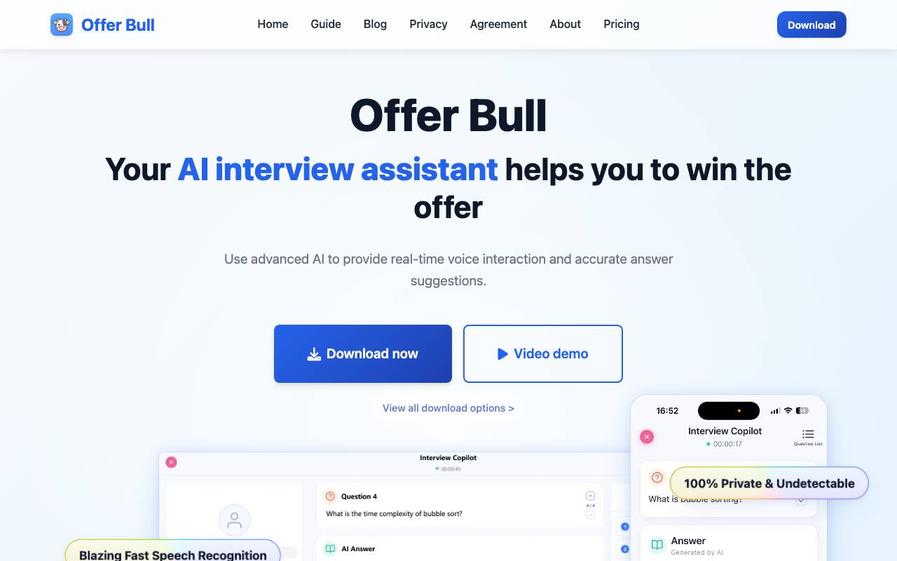 Offer Bull website preview