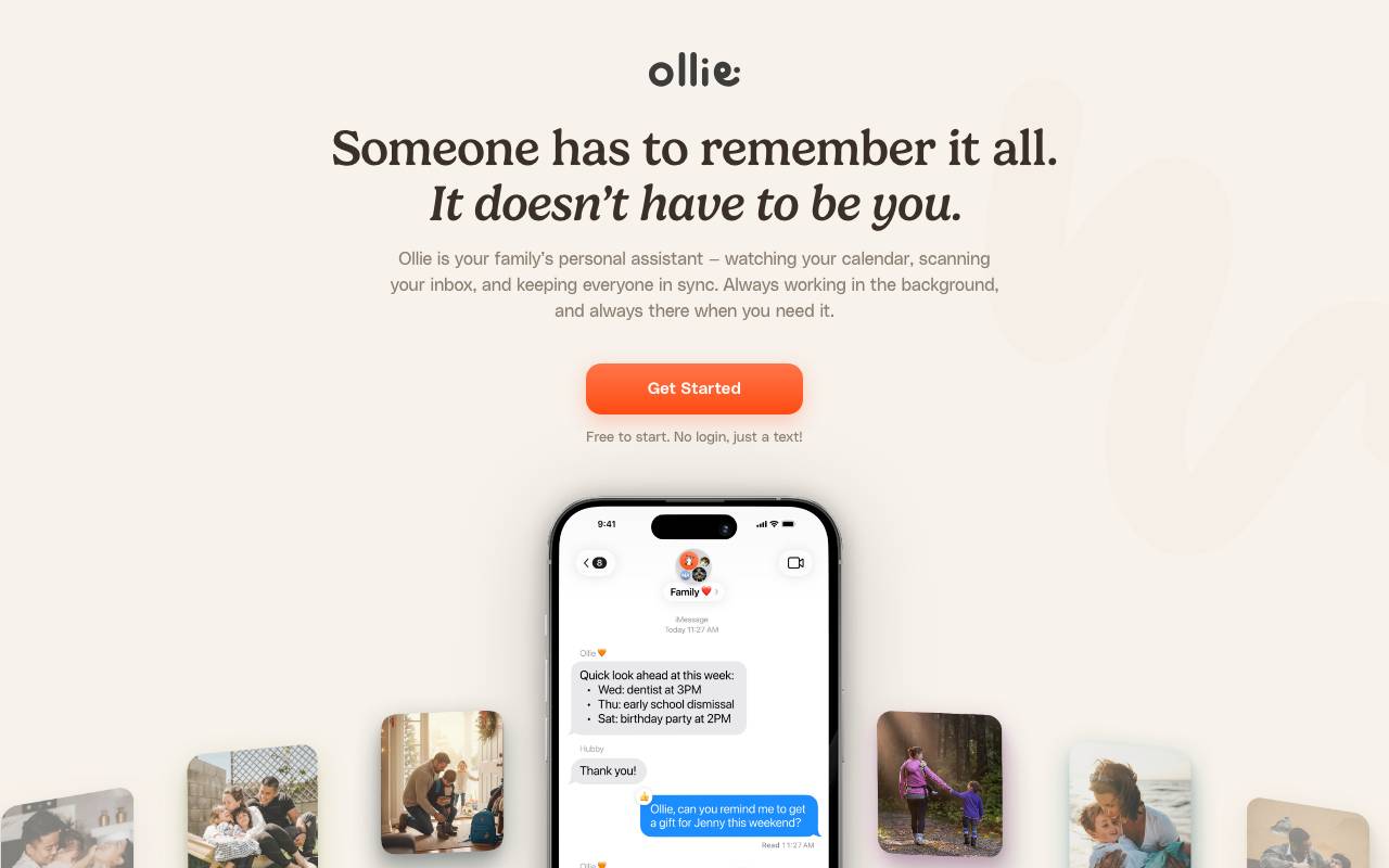 Ollie AI website preview