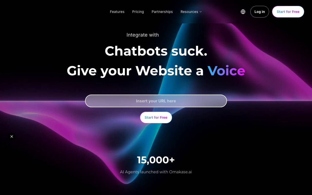 Omakase.ai website preview