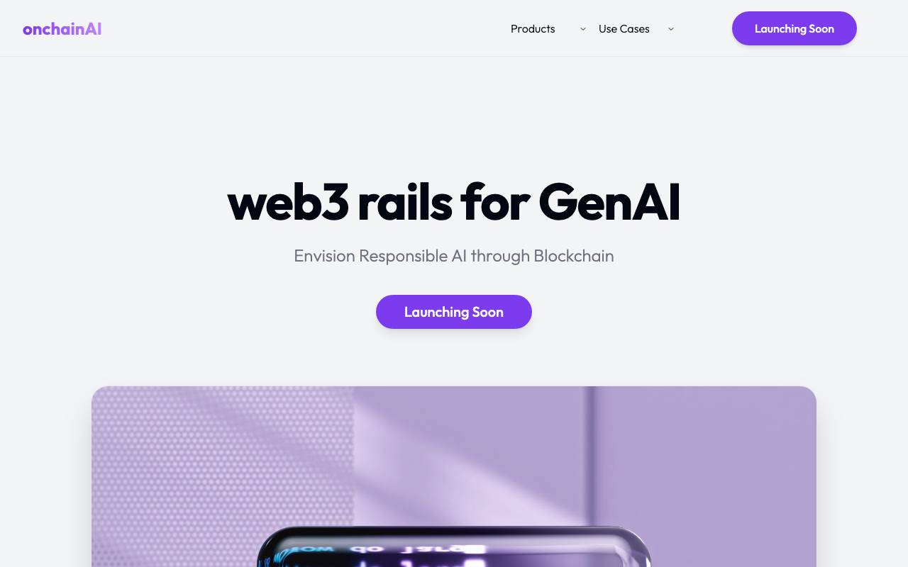 OnChain AI website preview