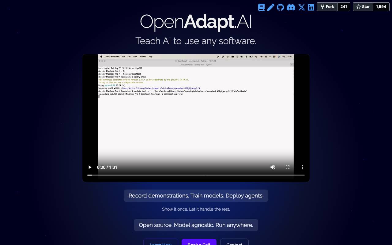 OpenAdapt website preview