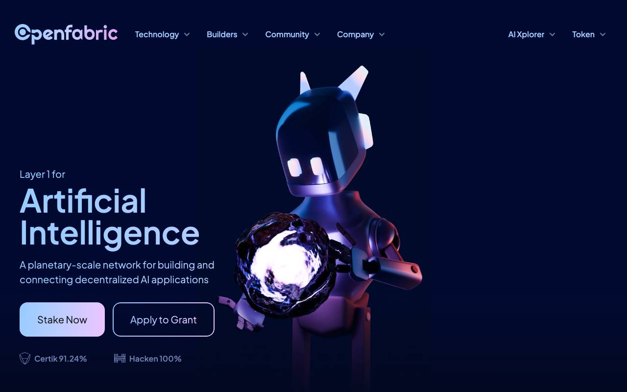 Openfabric website preview