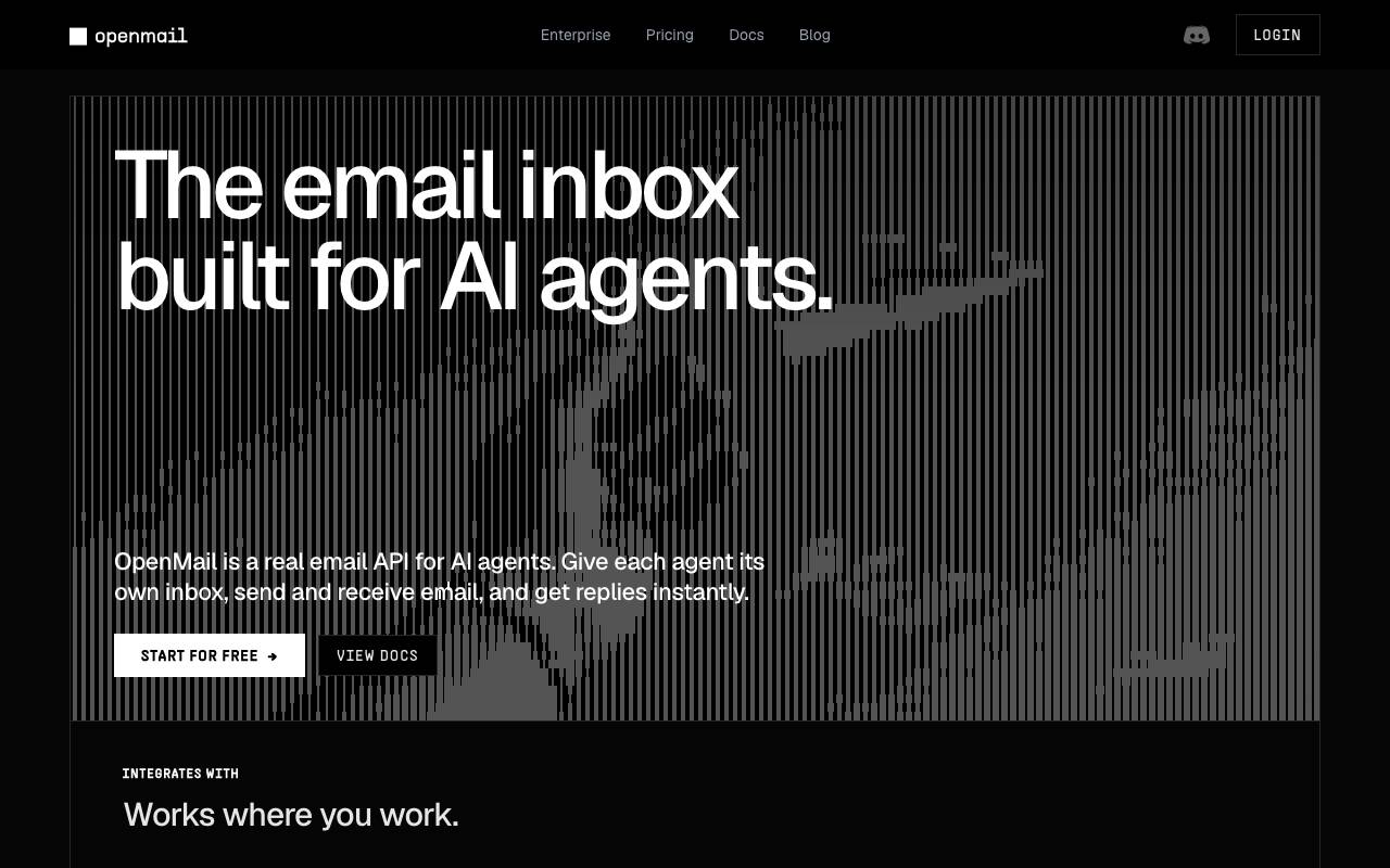 OpenMail website preview