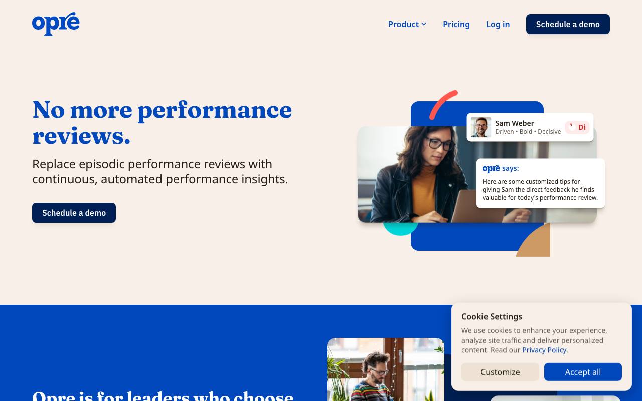 Opre website preview