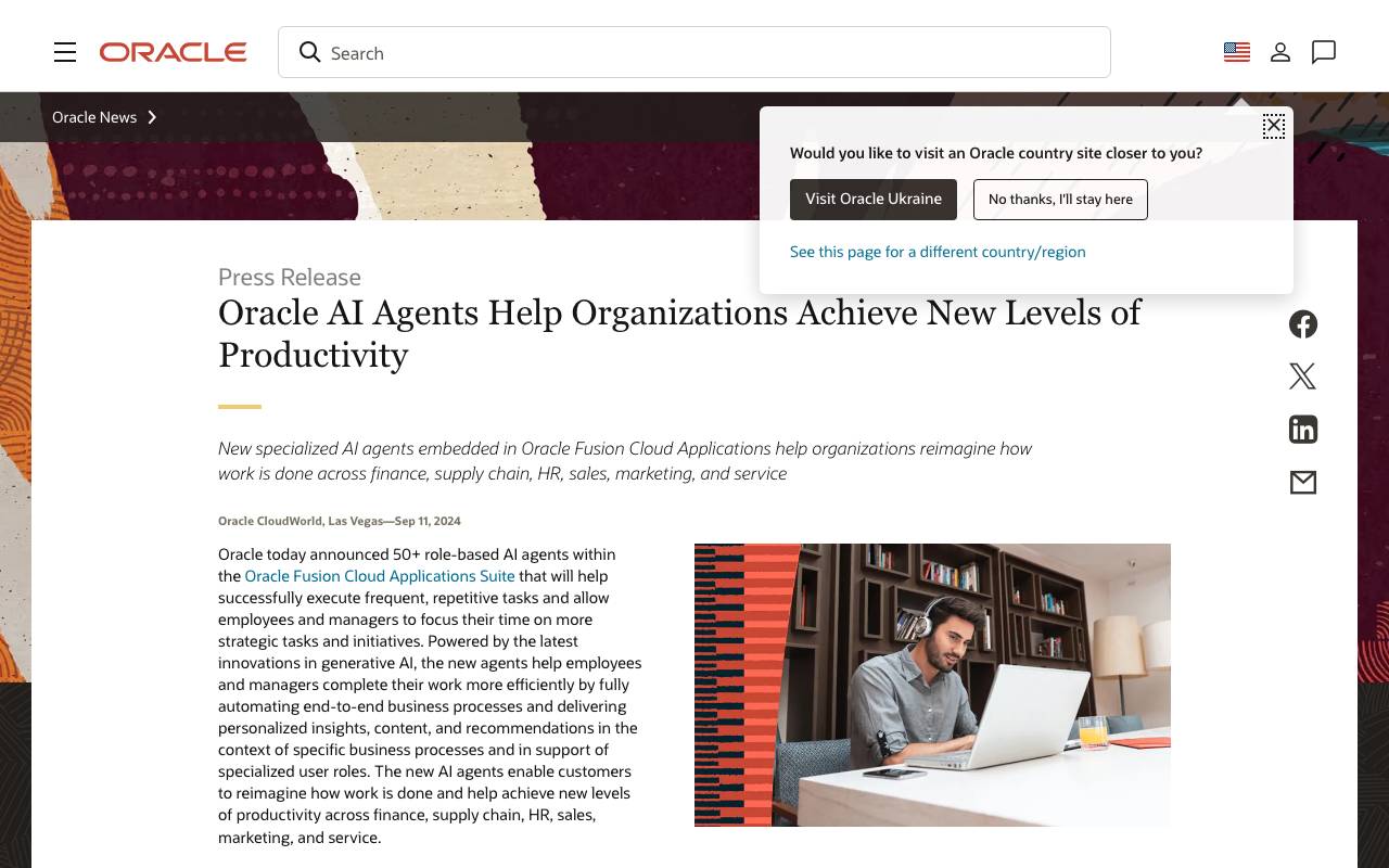 Oracle Miracle Agent website preview