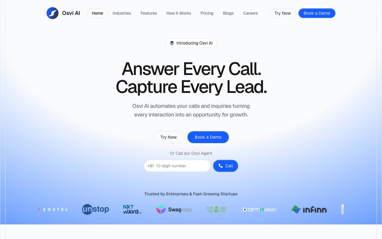 Osvi AI website preview