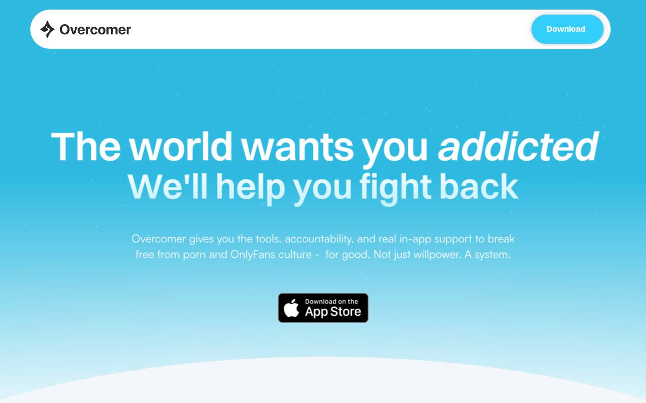 Overcomer website preview