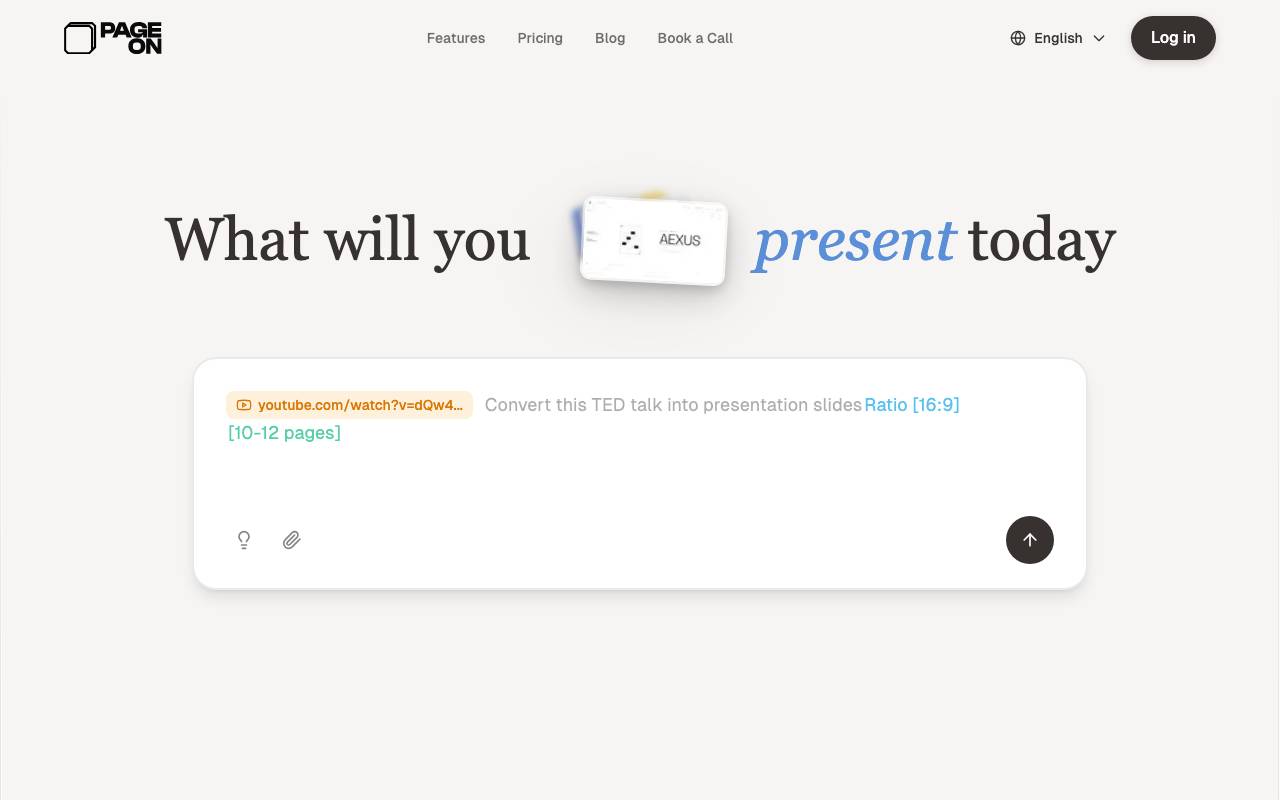 PageOn AI website preview