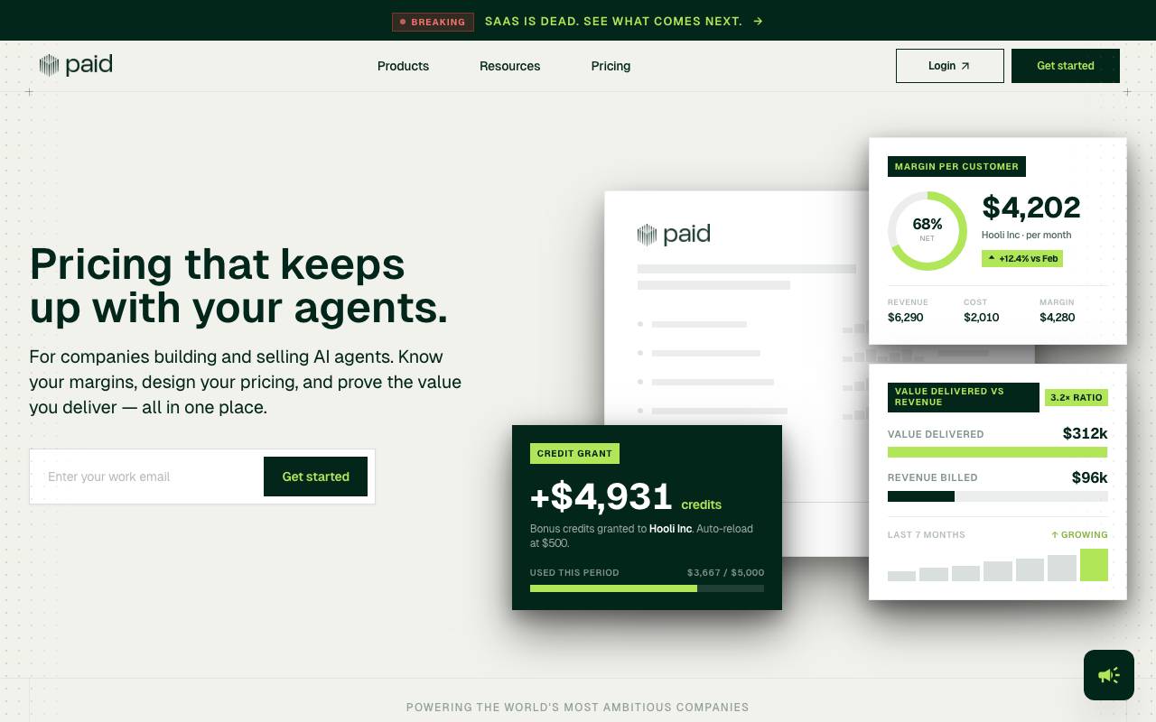 PaidAI website preview