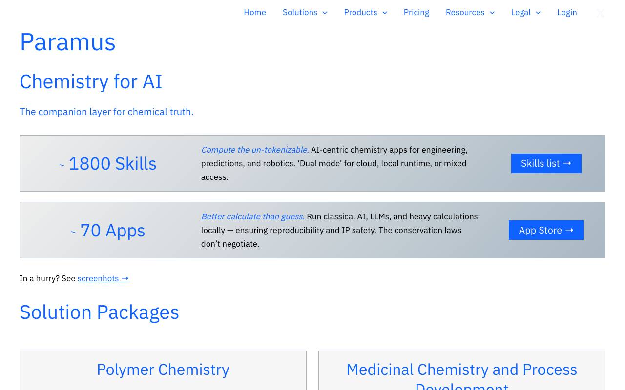PARAMUS website preview