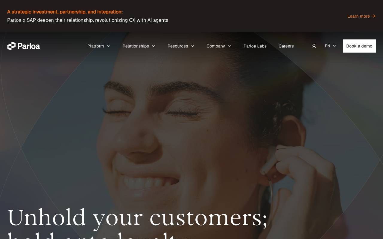 Parloa website preview