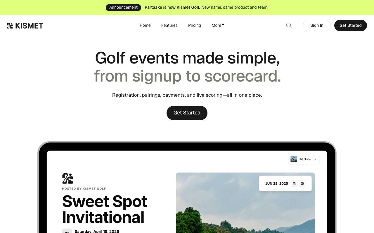 Partaake website preview
