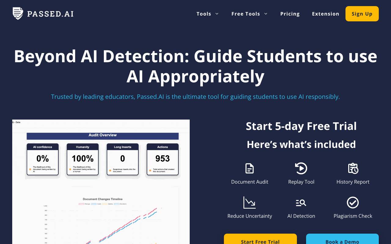 Passed.AI website preview