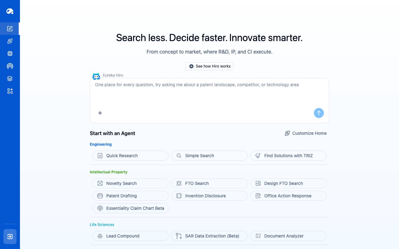 Patsnap Eureka website preview