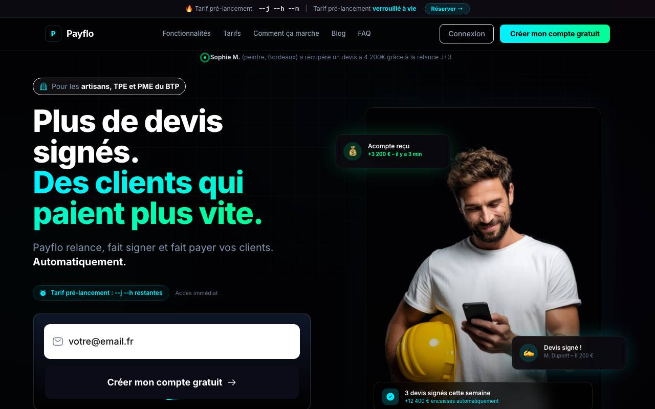 PayFlo website preview