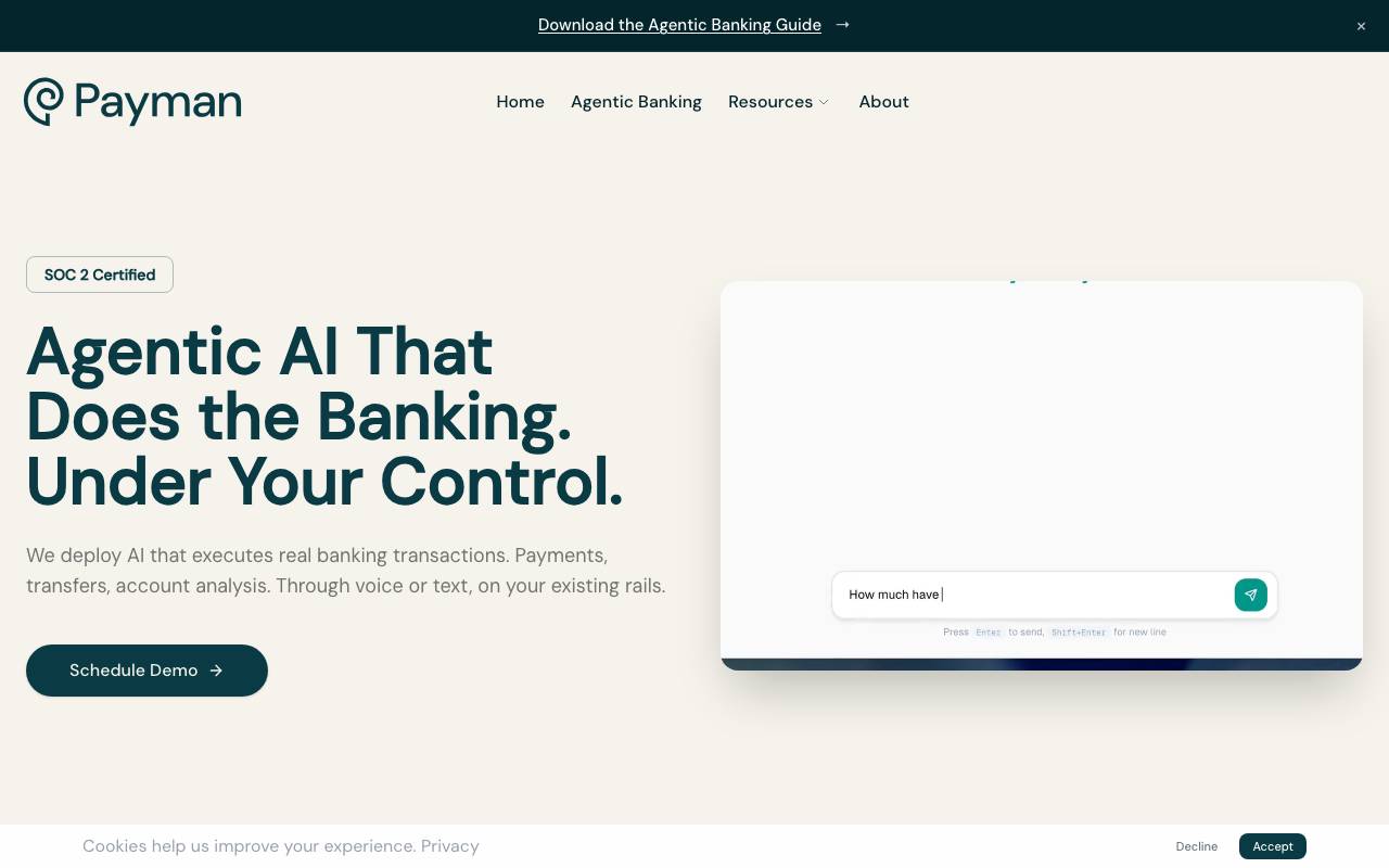 PaymanAI website preview