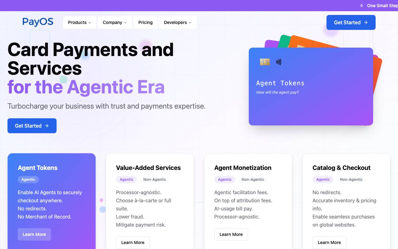 PayOS website preview