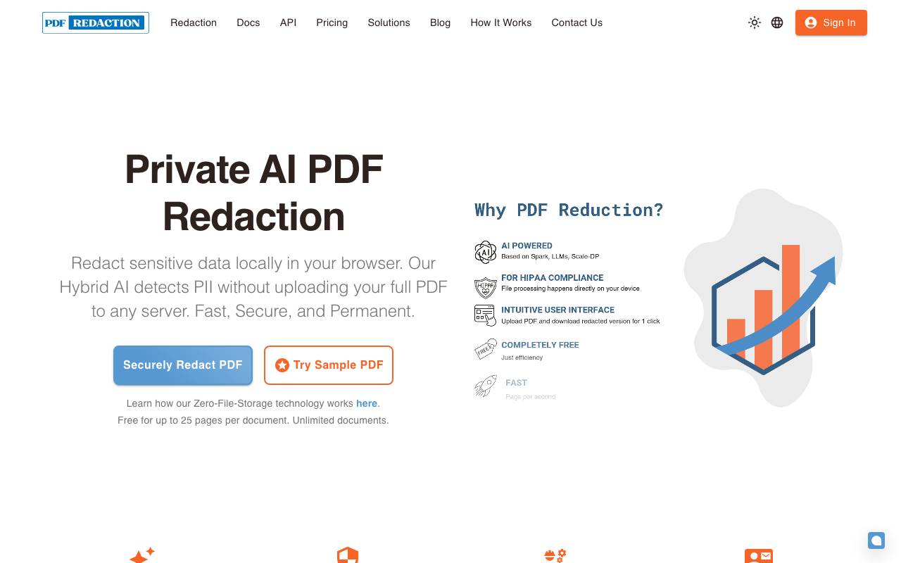 Pdf Redaction website preview