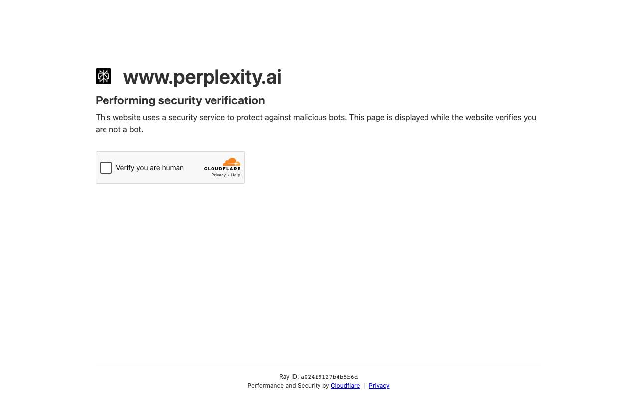 Perplexity website preview