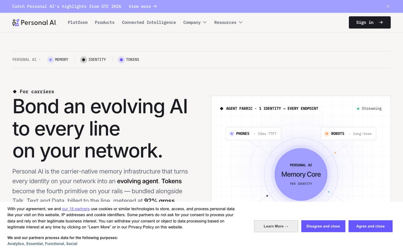 Personal AI website preview