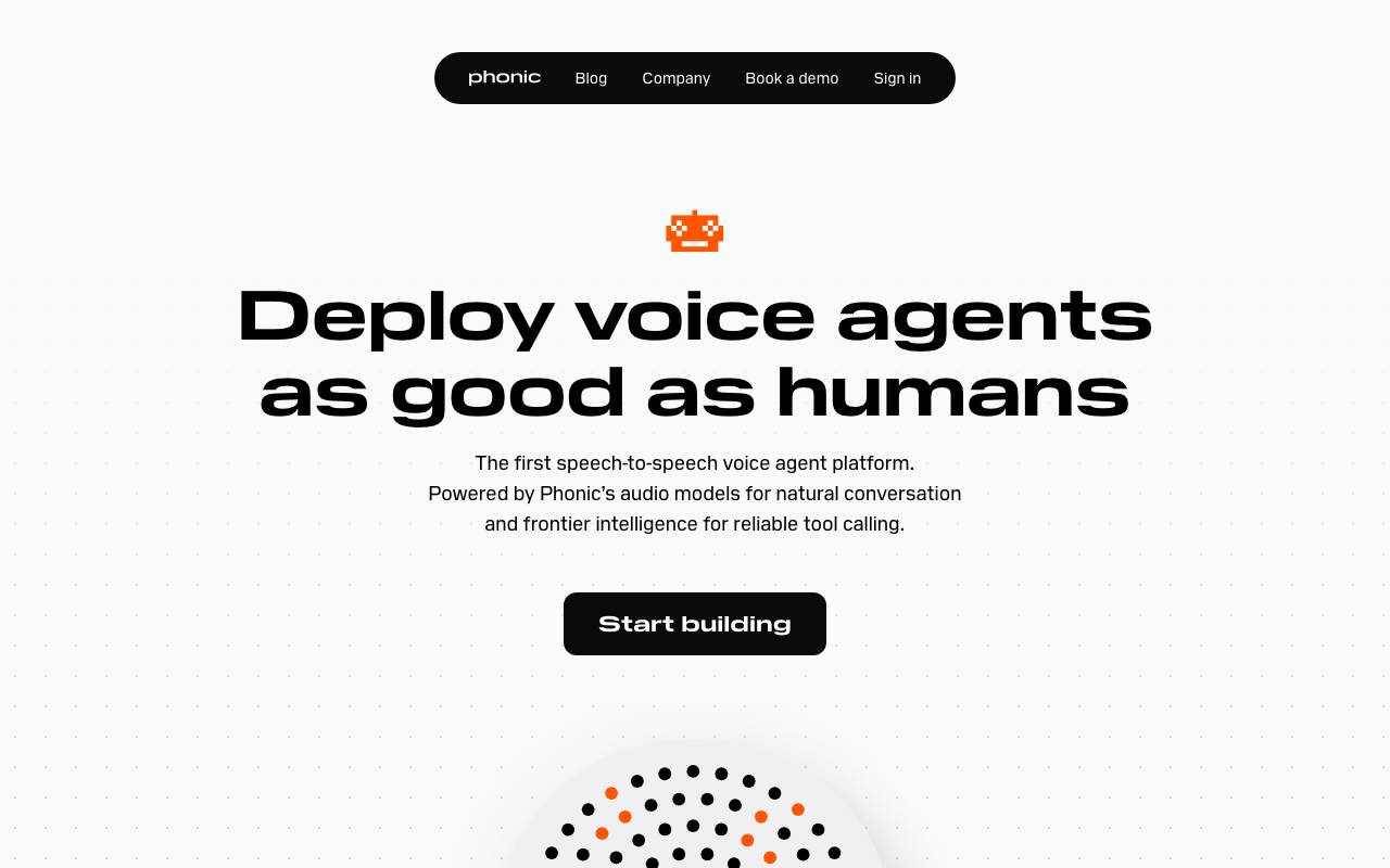 Phonic Voice AI website preview