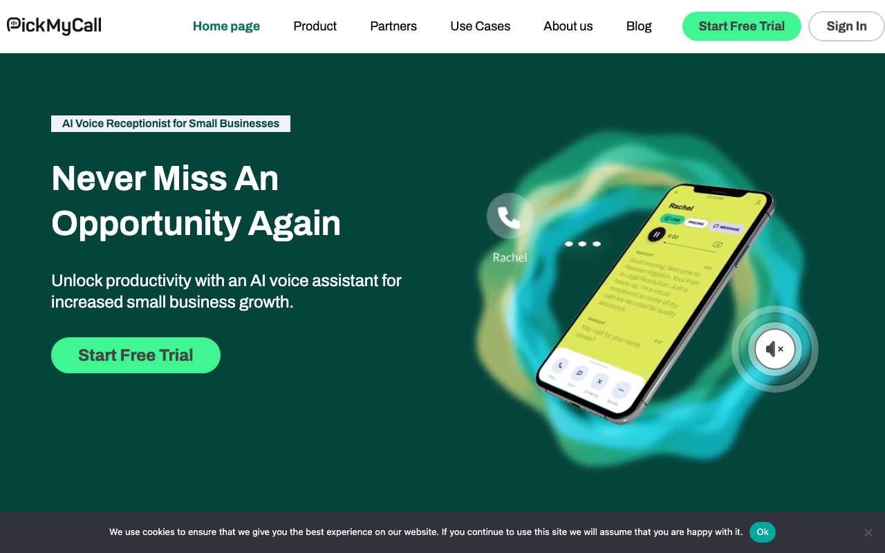 PickMyCall website preview