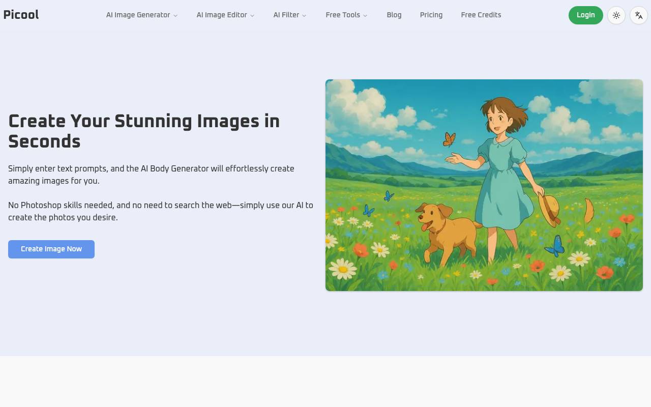 Picool.ai website preview