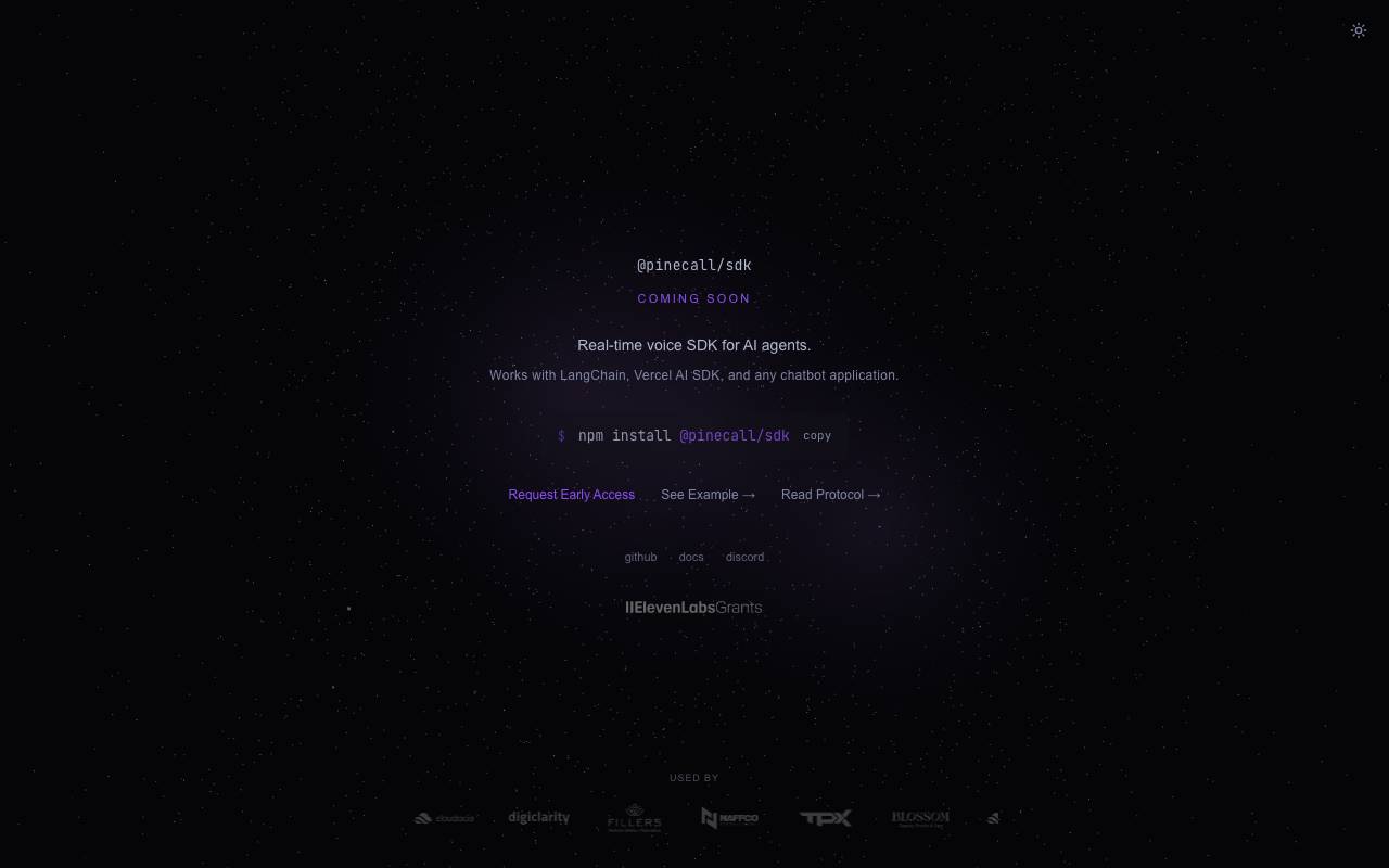 Pinecall website preview