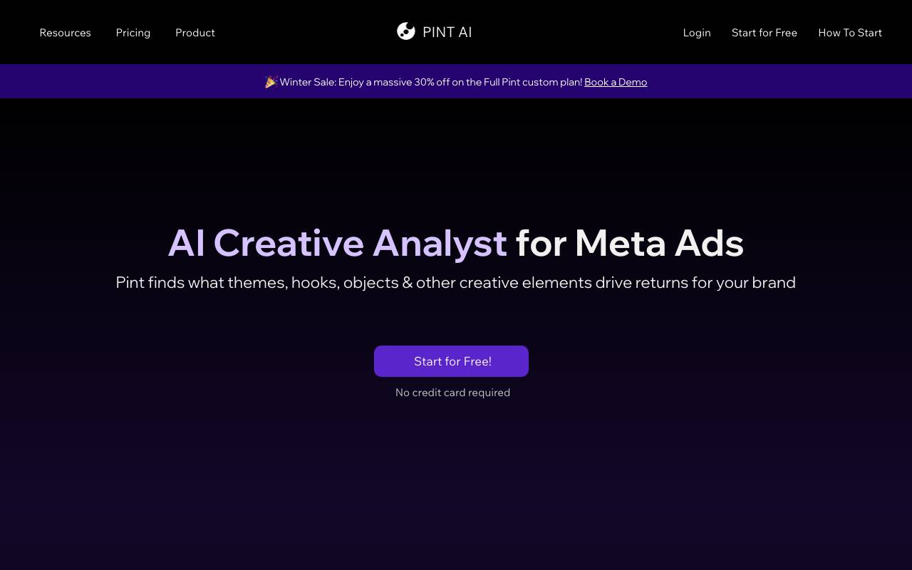 Pint AI website preview