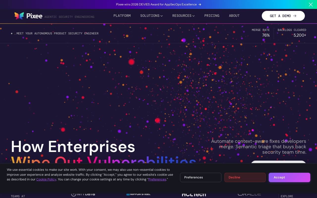 PixeeAI website preview