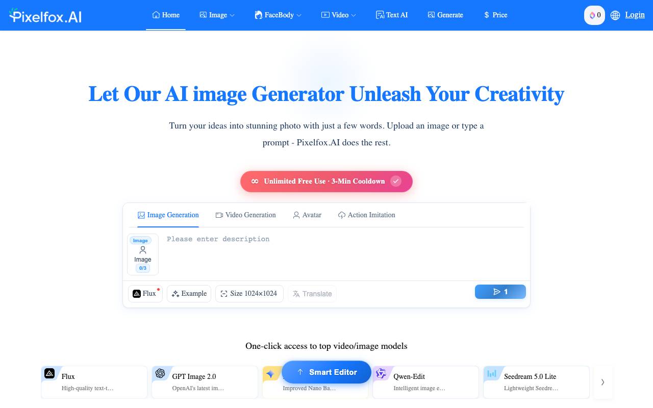 Pixelfox.AI website preview
