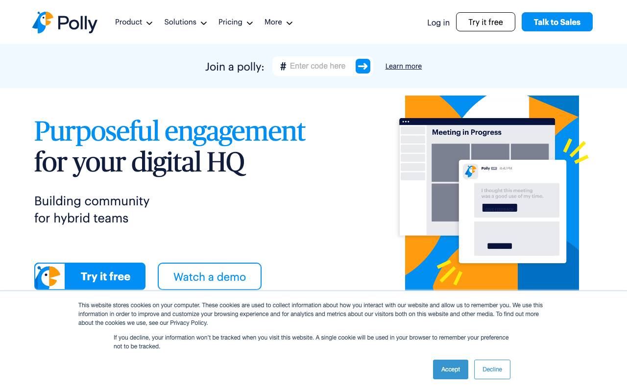 Polly AI website preview