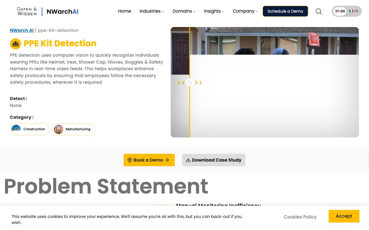 PPE Kit Detection Agents website preview